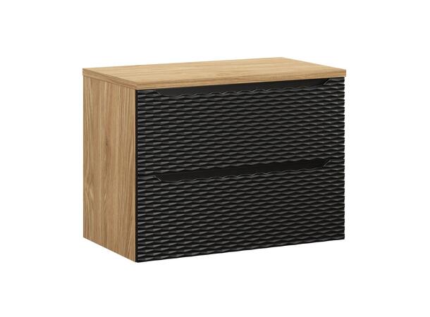 Underskap m/benkeplate OCEAN BLACK  80 80x46x57 - 2 Skuffer
