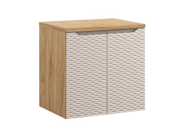 Underskap m/benkeplate  OCEAN BEIGE 60x46x57 - m/2 dør