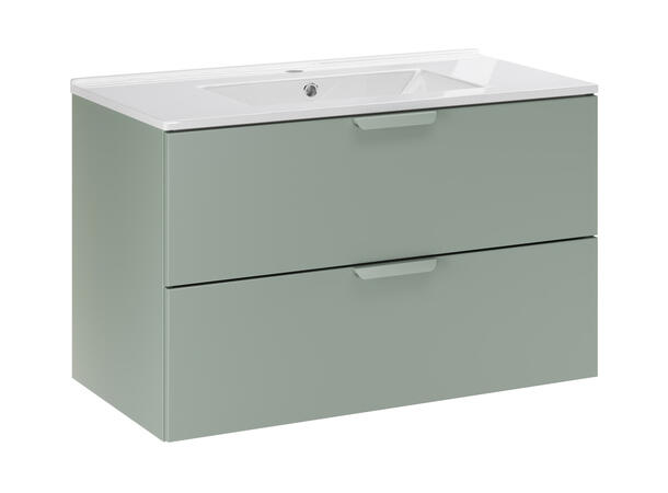 Underskap med servant Aster Green  80 80x46x50 - 2 Skuffer