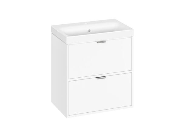 Underskap med servant FRI FORM LIVA 60x38 - 2 Skuffe - Slim - Hvit matt