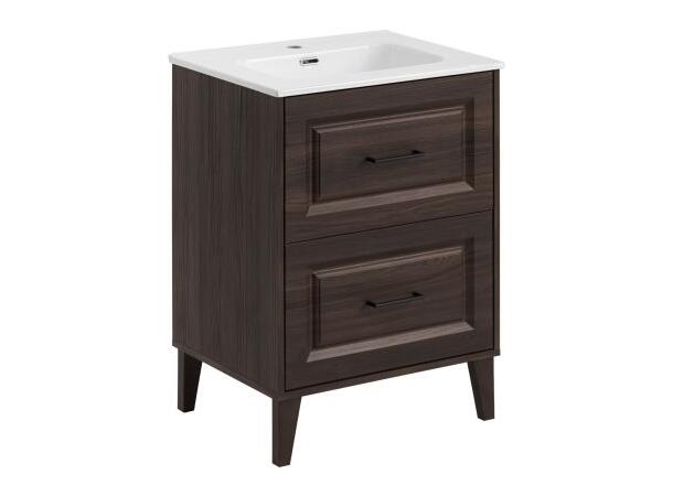 Underskap med servant  Mørkdal - 60 cm 60x46x82 - 2 Skuffer Ristretto Eik