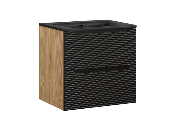 Underskap med servant  OCEAN BLACK 60 60x46x57  2 Skuffer