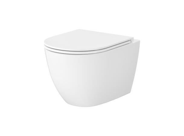 Vegghengt toalettpakke Oval Compact 49x36 - Vortex flush - Kompakt