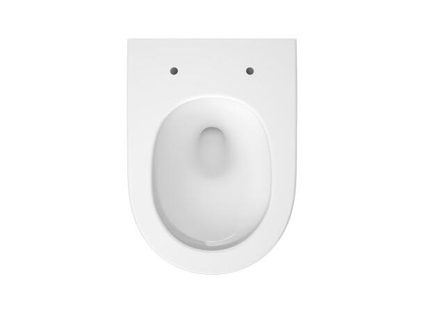 Vegghengt toalettpakke Oval Compact 49x36 - Vortex flush - Kompakt