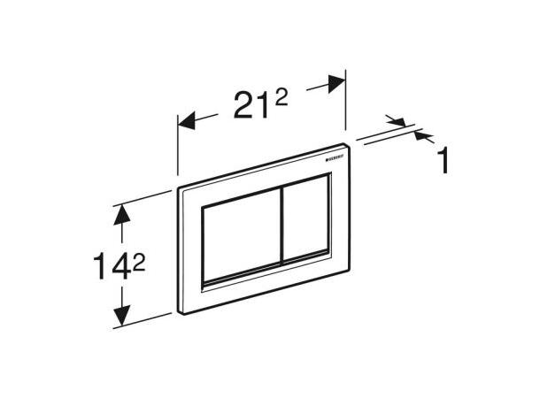 Betjeningsplate Geberit Omega20 Hvit