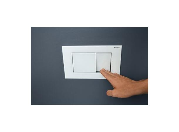 Geberit Sigma 40  Square betjeningsplate, hvit glass