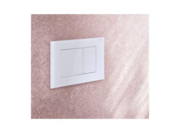 Geberit Sigma 40  Square betjeningsplate, hvit glass