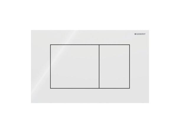 Geberit Sigma 40  Square betjeningsplate, hvit glass
