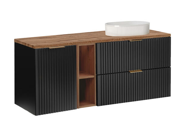 Møbelpakke ADEL BLACK 140 140x46x57 - 2 Skuffer/1 dør