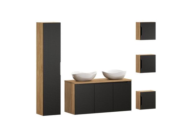 Møbelpakke LUXOR BLACK 120 120x46x57 m/3 dør