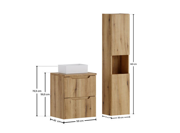 Møbelpakke Nova Eik Coast Evoke 50 50x39x57