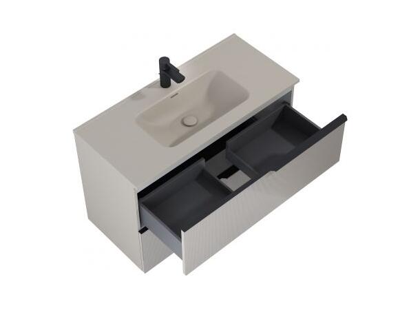 Møbelservant 100 cm 100x15x46cm - beige matt