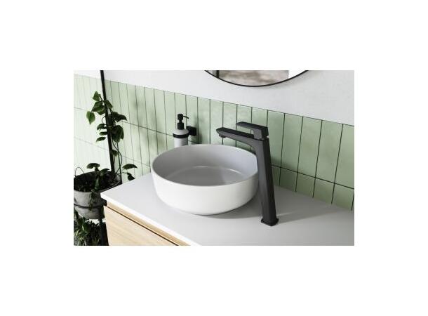 Servantbatteri  Vitto VerdeLine 1-greps - Høy modell - Svart matt