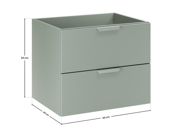 Servantskap ASTER GREEN 60 60x46x50 -  2 Skuffer