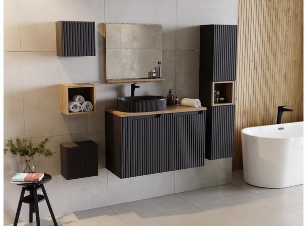 Servantskap NOVA BLACK  50 cm 50x39x57 m/2 dør