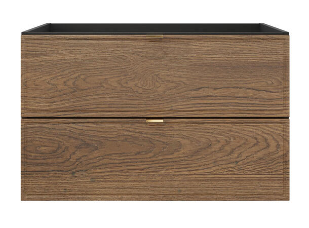Servantskap TALIA CASELLA  80 cm 80x46x50 - 2 Skuffer Eik/Svart matt