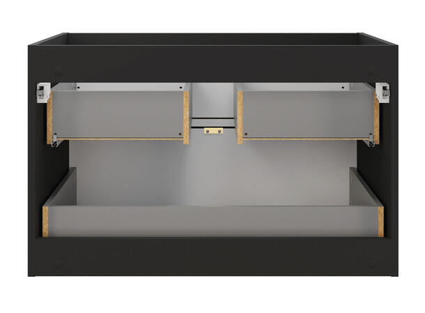 Servantskap TALIA CASELLA  80 cm 80x46x50 - 2 Skuffer Eik/Svart matt