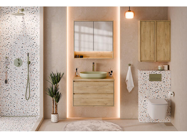 Speilskap CREMONA  80 80x77x19  m/2 dører