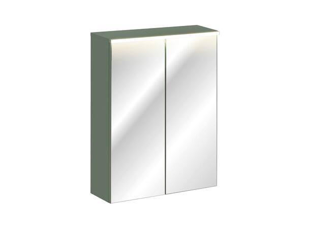 Speilskap SKOGSGRØNN 60 cm 60x78x19  - m/LED-belysning