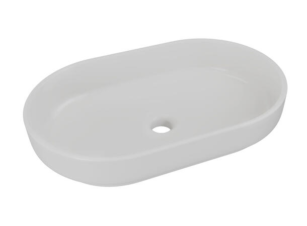 Toppmontert Servant RIVER 2 CONCRETE 55x12x35 cm - Grå matt