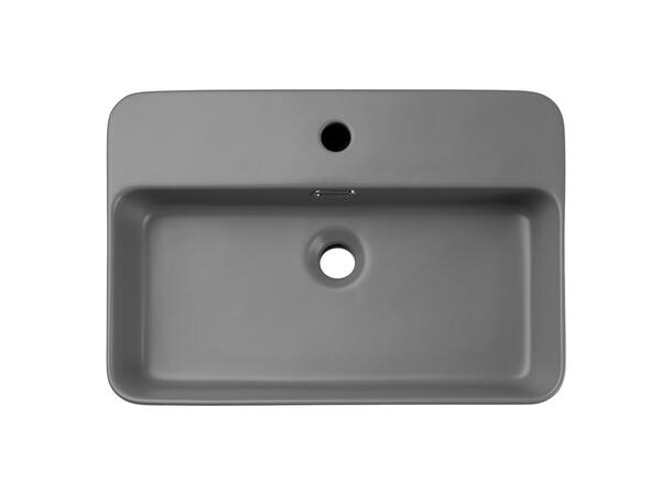 Toppmontert Servant  TRUST 2  LIGHT GREY 55x12x38 cm - Lys grå matt
