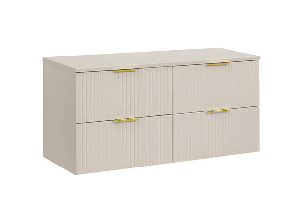 Underskap m/benkeplate ADEL CASHMERE 120 120x46x57 - 4 Skuffer