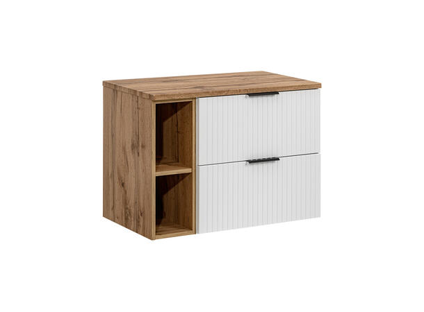 Underskap m/benkeplate ADEL WHITE 80 80x46x57 - 2 Skuffer