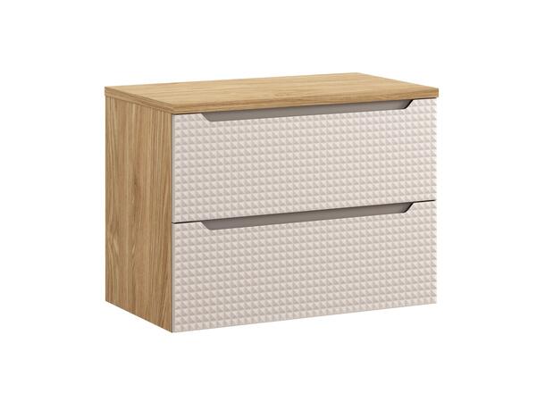 Underskap m/benkeplate LUXOR BEIGE 80 80x46x57 - 2 Skuffer