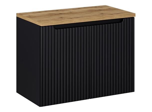Underskap m/benkeplate NOVA BLACK 80 cm 80x39x57- m/2 dør
