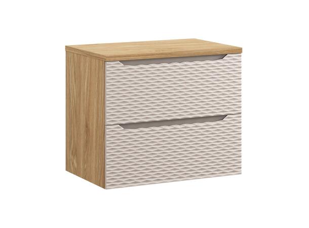 Underskap m/benkeplate  OCEAN BEIGE 70 70x46x57 - 2 Skuffer