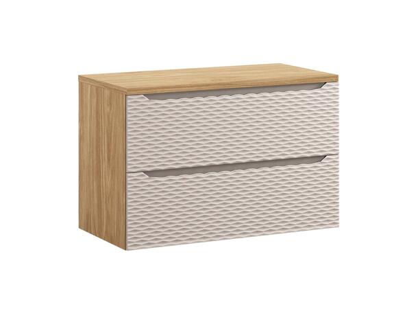 Underskap m/benkeplate  OCEAN BEIGE 90 90x46x57 - 2 Skuffer