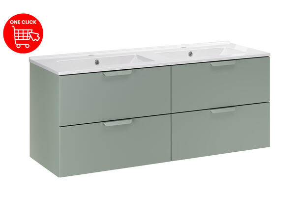 Underskap med servant Aster Green 120 120x46x50 - 4 Skuffer