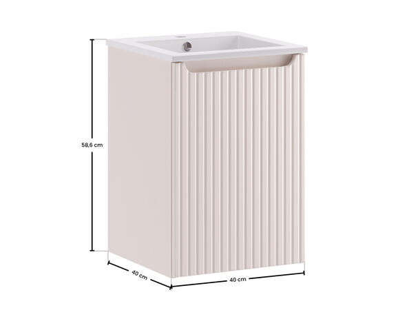 Underskap med servant NOVA CASHMERE 40 40x40x57- m/1 dør