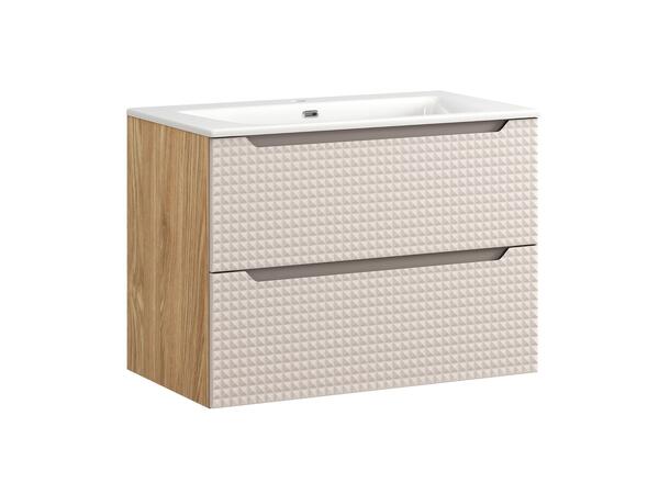 Underskap med servant  LUXOR  BEIGE 80 80x46x57  2 Skuffer