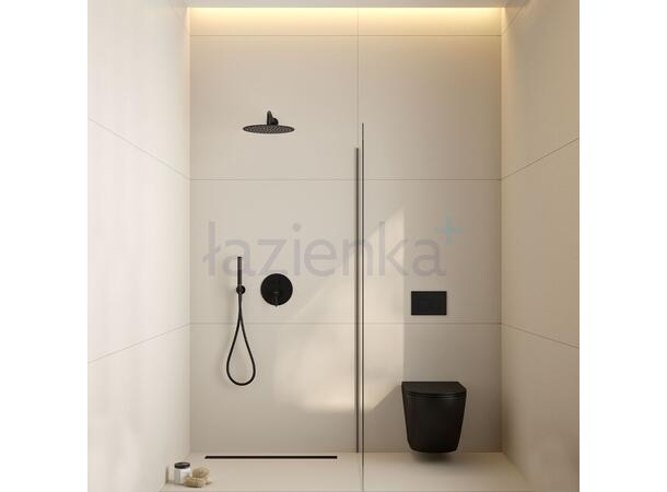 Vegghengt toalett Oltens Hamnes Softclose Smartclean svart matt