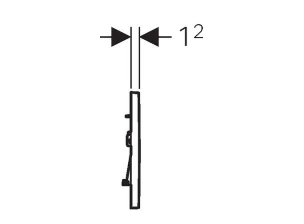 Betjeningsplate Geberit Sigma30 Hvit/Gull
