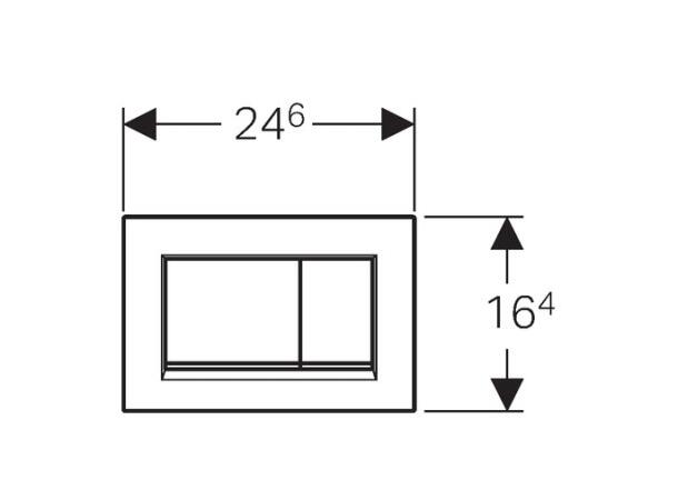 Betjeningsplate Geberit Sigma30 Hvit/Gull