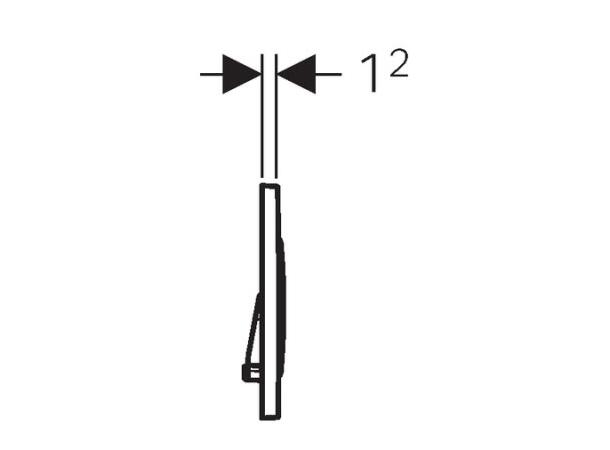 Betjeningsplate Geberit Sigma20 Hvit/Krom