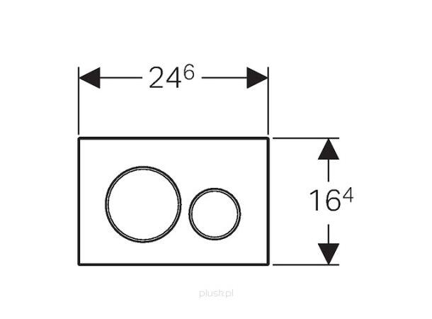 Betjeningsplate Geberit Sigma20 Hvit/Krom
