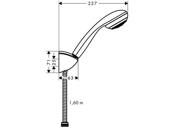Dusjsett Hansgrohe Crometta 85 1jet med dusjslange 160 cm - Krom -