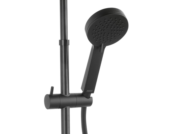 Dusjsystem Ferro Trevi Med termostat - Svart matt