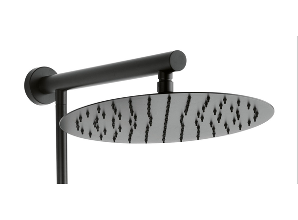 Dusjsystem  Trevi Med termostat - Svart matt