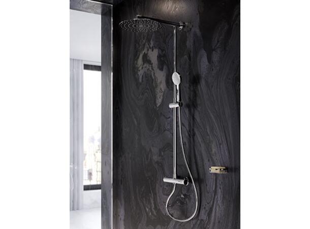 Dusjsystem  Trevi Med termostat - Svart matt