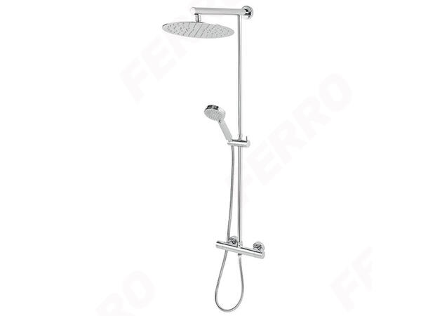 Dusjsystem  Trevi Med termostat - Svart matt